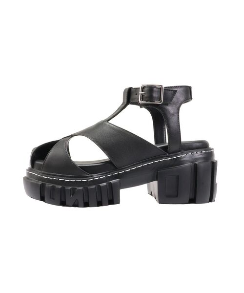 UN3D.（アンスリード）の「WAVE GURKHA SANDAL / ウェーブグルカサンダル（サンダル・レディース・グレー/ブラック・36/37/38）」の20枚目の写真