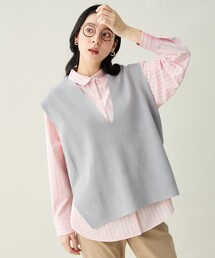 ANY（エニィ）の「Vネックニットベスト（ベスト）」