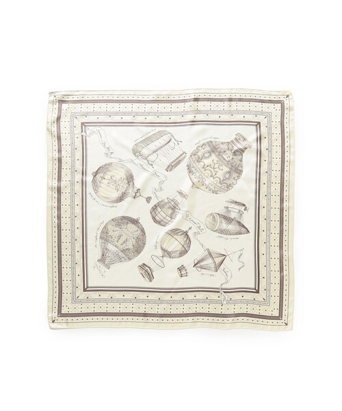 Demi-Luxe BEAMS（デミルクス ビームス）の「ｍanipuri / バルーン バンダナ 大判スカーフ（ストール/ショール・レディース・ホワイト系その他5・ONE SIZE）」の4枚目の写真