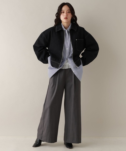 RAGEBLUE（レイジブルー）の「カラーストライプシャツ（シャツ/ブラウス・レディース・ネイビー/ピンク/グリーン・FREE）」の12枚目の写真