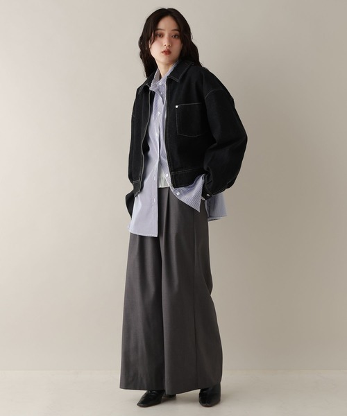 RAGEBLUE（レイジブルー）の「カラーストライプシャツ（シャツ/ブラウス・レディース・ネイビー/ピンク/グリーン・FREE）」の13枚目の写真