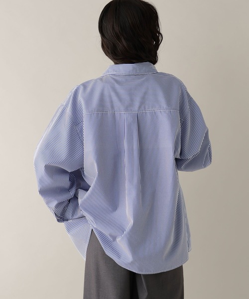 RAGEBLUE（レイジブルー）の「カラーストライプシャツ（シャツ/ブラウス・レディース・ネイビー/ピンク/グリーン・FREE）」の15枚目の写真