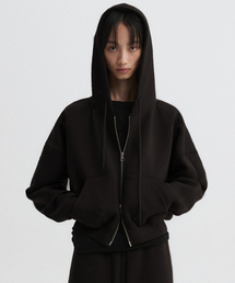 DEFINE（ディファイン）の「(W) ネオプレンクロップフードジップアップブラック（パーカー）」