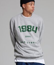 CREAM SODA LAB（クリームソーダラボ）の「LAB 1984 バスケットボール スウェット グレー グリーン（スウェット）」