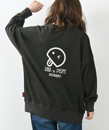 [ROUXDI PERFE ルゥディパフィー]日本製バックプリントトレーナー