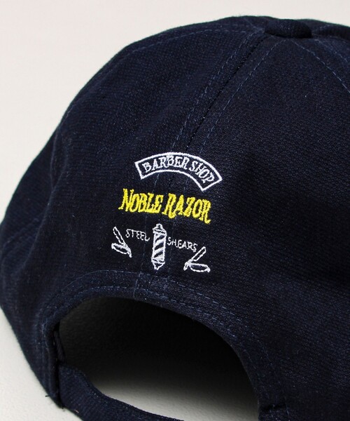 GLOSTER（グロスター）の「【前後で楽しむ刺繍デザイン】BARBERキャップ（キャップ・メンズ・インディゴブルー/ブラック・FREE）」の7枚目の写真