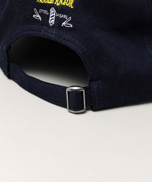 GLOSTER（グロスター）の「【前後で楽しむ刺繍デザイン】BARBERキャップ（キャップ・メンズ・インディゴブルー/ブラック・FREE）」の8枚目の写真