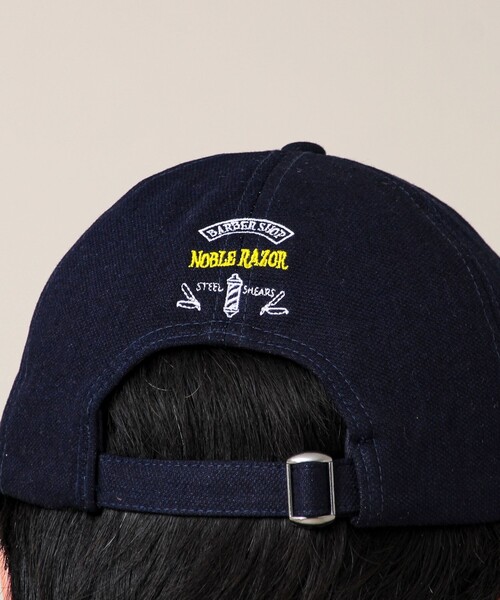 GLOSTER（グロスター）の「【前後で楽しむ刺繍デザイン】BARBERキャップ（キャップ・メンズ・インディゴブルー/ブラック・FREE）」の21枚目の写真