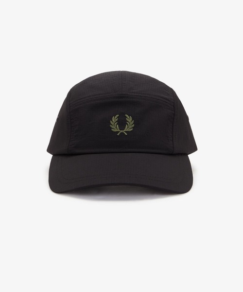 FRED PERRY（フレッドペリー）の「5 Panel Ripstop Cap／5パネルリップストップキャップ（キャップ・メンズ・ブラック/ダークカーキ・ONE SIZE）」の6枚目の写真