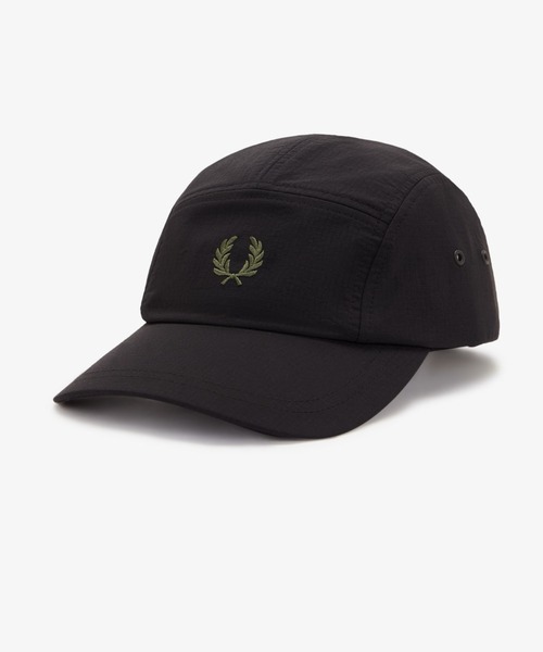 FRED PERRY（フレッドペリー）の「5 Panel Ripstop Cap／5パネルリップストップキャップ（キャップ・メンズ・ブラック/ダークカーキ・ONE SIZE）」の5枚目の写真