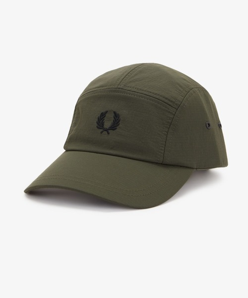 FRED PERRY（フレッドペリー）の「5 Panel Ripstop Cap／5パネルリップストップキャップ（キャップ・メンズ・ブラック/ダークカーキ・ONE SIZE）」の8枚目の写真