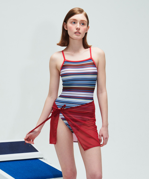 DELIGHTPOOL(ディライトプール)の「Mesh Mini Skirt - Red(スカート・レディース・その他・FREE)」の1枚目の写真