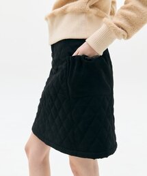 LX QUILTING SKIRT(BLACK)