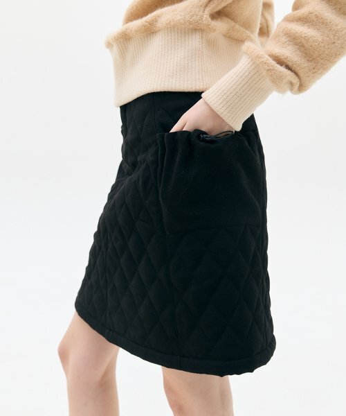 LARTIGENT(ラーティゼン)の「LX QUILTING SKIRT(BLACK)(スカート・レディース・その他・M)」の1枚目の写真