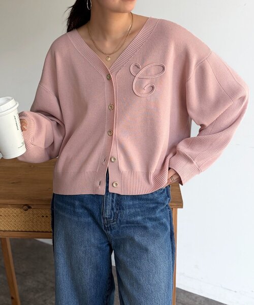 Chez toi(シェトワ)の「ボレロニットカーディガン(カーディガン/ボレロ・レディース・ネイビー/ライトグレー/ピンク・FREE)」の1枚目の写真