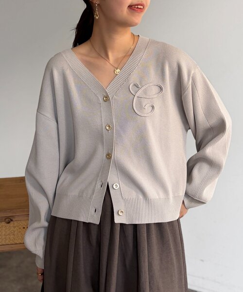Chez toi(シェトワ)の「ボレロニットカーディガン(カーディガン/ボレロ・レディース・ネイビー/ライトグレー/ピンク・FREE)」の8枚目の写真