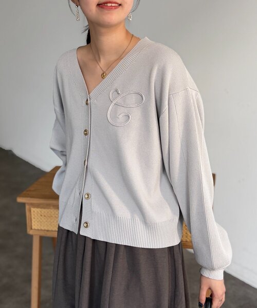 Chez toi(シェトワ)の「ボレロニットカーディガン(カーディガン/ボレロ・レディース・ネイビー/ライトグレー/ピンク・FREE)」の9枚目の写真