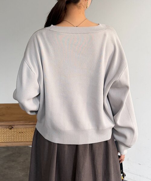 Chez toi(シェトワ)の「ボレロニットカーディガン(カーディガン/ボレロ・レディース・ネイビー/ライトグレー/ピンク・FREE)」の11枚目の写真