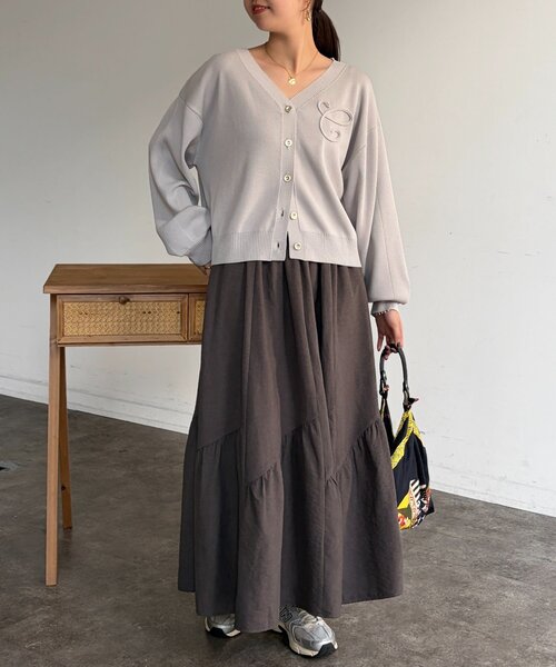 Chez toi(シェトワ)の「ボレロニットカーディガン(カーディガン/ボレロ・レディース・ネイビー/ライトグレー/ピンク・FREE)」の13枚目の写真