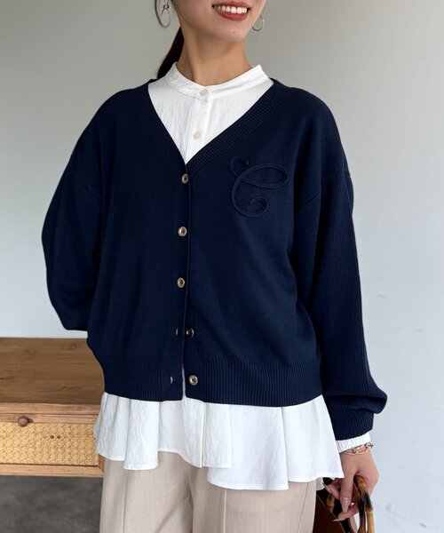 Chez toi(シェトワ)の「ボレロニットカーディガン(カーディガン/ボレロ・レディース・ネイビー/ライトグレー/ピンク・FREE)」の19枚目の写真