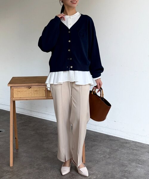 Chez toi(シェトワ)の「ボレロニットカーディガン(カーディガン/ボレロ・レディース・ネイビー/ライトグレー/ピンク・FREE)」の22枚目の写真