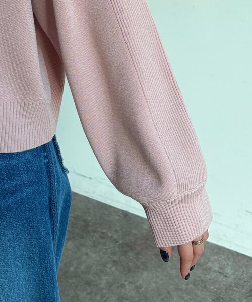 Chez toi(シェトワ)の「ボレロニットカーディガン(カーディガン/ボレロ・レディース・ネイビー/ライトグレー/ピンク・FREE)」の4枚目の写真