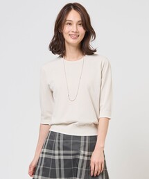 【アンサンブル着用可】BASIC HT COTTON クルーネック ニット