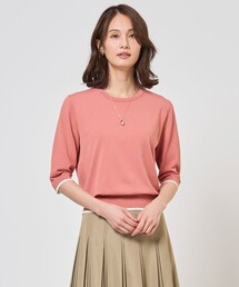 【アンサンブル着用可】BASIC HT COTTON クルーネック ニット
