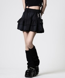 REFLEM（レフレム）の「『REFLEM/レフレム』顔料加工ポーチ付きジャージフリルスカート（スカート）」