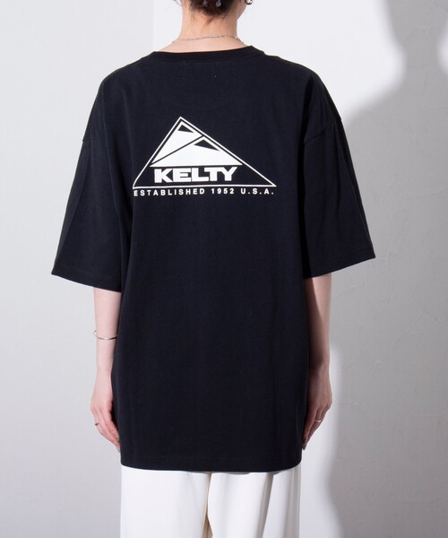 KELTY(ケルティ)の「【KELTY×GLOSTER】別注 バックロゴプリントT(Tシャツ/カットソー・メンズ・グレイッシュベージュ/ブラック/杢グレー/オフホワイト/チャコールグレー/ネイビー・S/M/L)」の14枚目の写真