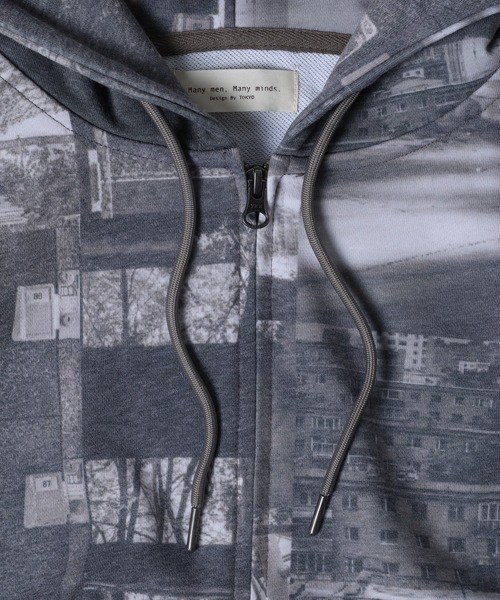 many men many mind(メニーメンメニーマインド)の「MANYMENMANYMINDS / グラフィックZIPパーカー(パーカー・メンズ・ブラウン/グリーン/ベージュ・L/M/XL)」の10枚目の写真