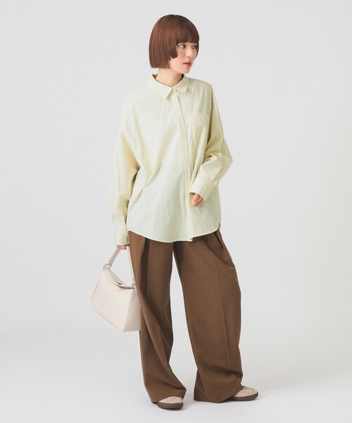 Ray BEAMS（レイビームス）の「ストライプ ビッグ シャツ（シャツ/ブラウス・レディース・ブルー/ピンク/ベージュ・ONE SIZE）」の10枚目の写真