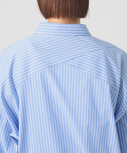 Ray BEAMS(レイビームス)の「ストライプ ビッグ シャツ 26SS 日除け 紫外線対策 冷房対策 レジャー アウトドア 春夏(シャツ/ブラウス・レディース・ブルー/ピンク/ベージュ・ONE SIZE)」の20枚目の写真