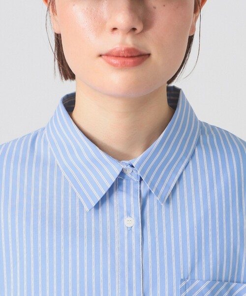 Ray BEAMS(レイビームス)の「ストライプ ビッグ シャツ 26SS 日除け 紫外線対策 冷房対策 レジャー アウトドア 春夏(シャツ/ブラウス・レディース・ブルー/ピンク/ベージュ・ONE SIZE)」の21枚目の写真