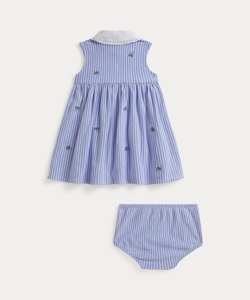 POLO RALPH LAUREN CHILDRENSWEAR(ポロ ラルフ ローレン チルドレンズウェア)の「ブルーベリー コットン メッシュ ドレス & ブルマー(その他ベビーウェア・キッズ・ブルー系3・24M/18M/12M)」の5枚目の写真