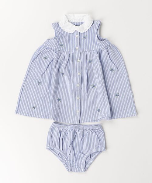 POLO RALPH LAUREN CHILDRENSWEAR(ポロ ラルフ ローレン チルドレンズウェア)の「ブルーベリー コットン メッシュ ドレス & ブルマー(その他ベビーウェア・キッズ・ブルー系3・24M/18M/12M)」の3枚目の写真