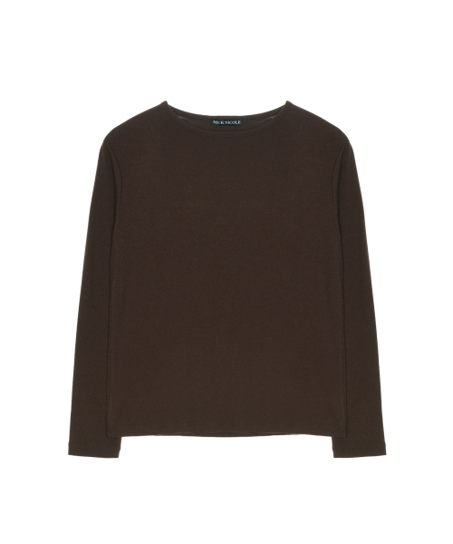 NICK&NICOLE（ニックアンドニコール）の「[ESSENTIAL] ESSENTIAL ROUND TOP_BROWN（Tシャツ/カットソー・レディース・その他・MEDIUM/LARGE）」の4枚目の写真