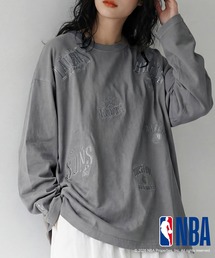 NBA公式 ロゴ刺繍 ロンT