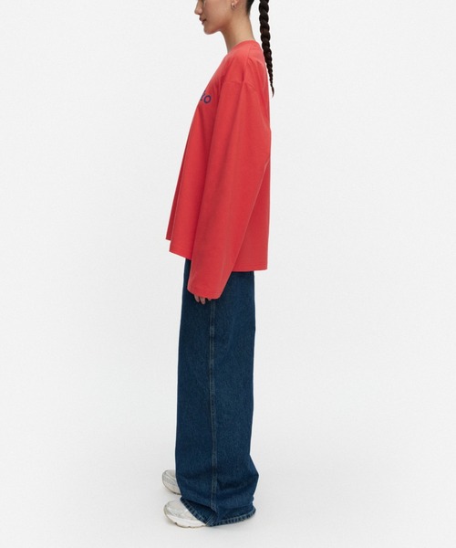 marimekko(マリメッコ)の「【kioski】 Nippa Logo / shirt(Tシャツ/カットソー・レディース・レッド・SMALL/LARGE/X-SMALL/MEDIUM/X-LARGE)」の3枚目の写真