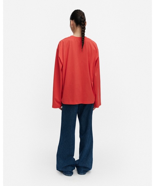 marimekko(マリメッコ)の「【kioski】 Nippa Logo / shirt(Tシャツ/カットソー・レディース・レッド・SMALL/LARGE/X-SMALL/MEDIUM/X-LARGE)」の4枚目の写真