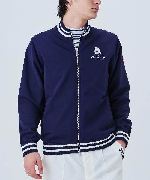 archivio(アルチビオ)の「<MENS>バック刺繍ニットブルゾン(ブルゾン・メンズ・レッド/ネイビー/ライトブルー/ホワイト・M/L)」の4枚目の写真
