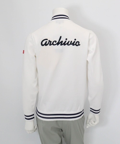 archivio(アルチビオ)の「<MENS>バック刺繍ニットブルゾン(ブルゾン・メンズ・レッド/ネイビー/ライトブルー/ホワイト・M/L)」の2枚目の写真