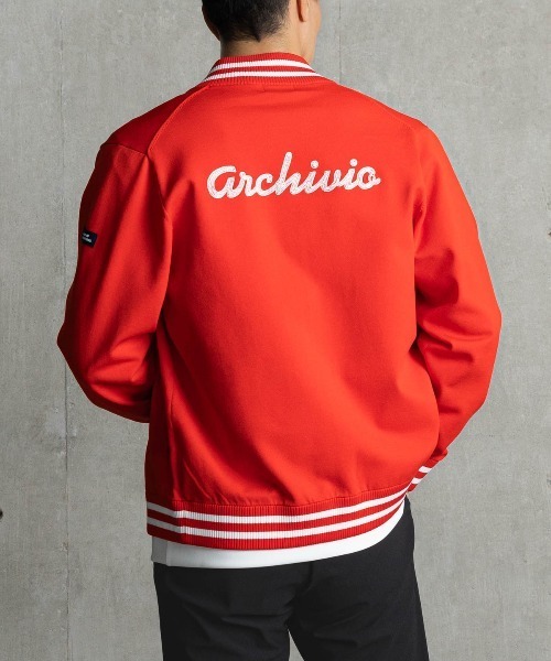archivio(アルチビオ)の「<MENS>バック刺繍ニットブルゾン(ブルゾン・メンズ・レッド/ネイビー/ライトブルー/ホワイト・M/L)」の6枚目の写真