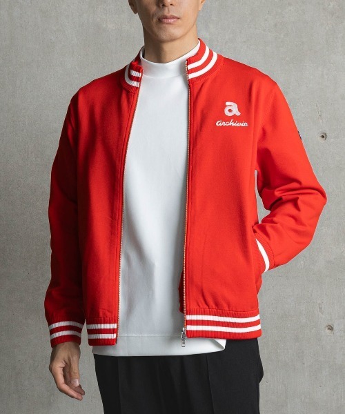 archivio(アルチビオ)の「<MENS>バック刺繍ニットブルゾン(ブルゾン・メンズ・レッド/ネイビー/ライトブルー/ホワイト・M/L)」の8枚目の写真