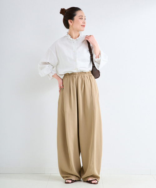 B.C STOCK(ベーセーストック)の「【WEB限定】ウォッシャブル / 梳毛調ボリュームイージーパンツ(その他パンツ・レディース・ピンク/ベージュ/ブラック・FREE)」の10枚目の写真