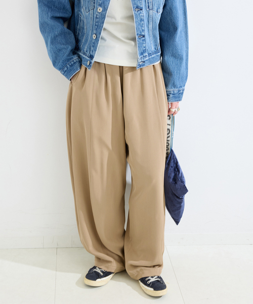 B.C STOCK(ベーセーストック)の「【WEB限定】ウォッシャブル / 梳毛調ボリュームイージーパンツ(その他パンツ・レディース・ピンク/ベージュ/ブラック・FREE)」の19枚目の写真