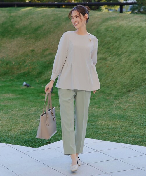 Tiaclasse(ティアクラッセ)の「【おのののかさん着用】とろみカラーテーパードパンツ(その他パンツ・レディース・ピンク/ラベンダー/ミント・L/M/S)」の15枚目の写真