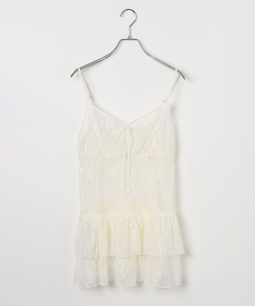 3.3 Field Trip （3.3フィールドトリップ）の「3.3 Field Trip／レースティアードチュニワンピース（ワンピース・レディース・アイボリー/ブラック・FREE）」の14枚目の写真