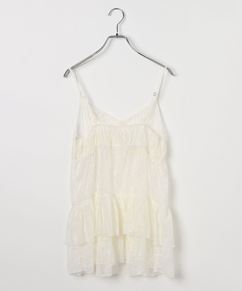 3.3 Field Trip （3.3フィールドトリップ）の「3.3 Field Trip／レースティアードチュニワンピース（ワンピース・レディース・アイボリー/ブラック・FREE）」の15枚目の写真