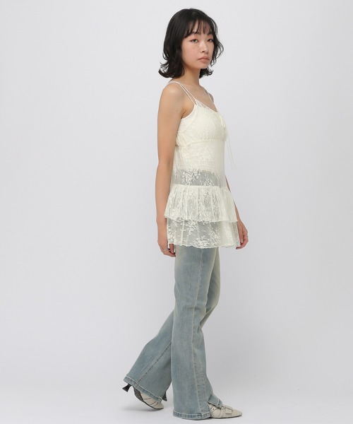 3.3 Field Trip （3.3フィールドトリップ）の「3.3 Field Trip／レースティアードチュニワンピース（ワンピース・レディース・アイボリー/ブラック・FREE）」の4枚目の写真